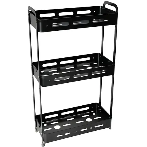 Полка Homax трехуровневая прямоугольная алюминиевая 57х33.3х15.5 см черная (EBA-3550 BL)