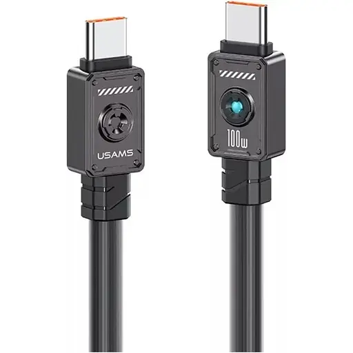 Кабель Usams US-SJ684 USB-C to USB-C 100W 1.2m Black (SJ684USB01) [153992] - фото 1