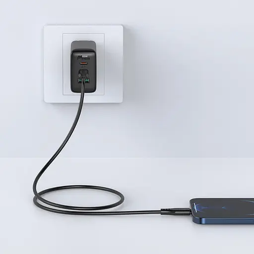 Кабель ACEFAST C3-01 Type-C to iP 3A, 30W, TPE, TPE connectors, Black - фото 4