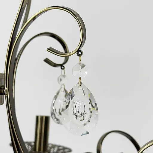 Бронзова люстра-підсвічник на 6 ламп у корпусі Ø 60 см | Арт. 6349/6 | Line F - фото 4