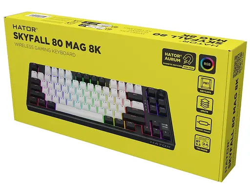 Клавіатура HATOR Skyfall 80 MAG ULTIMA 8K Wireless White Black (HTK3880UA) - фото 7