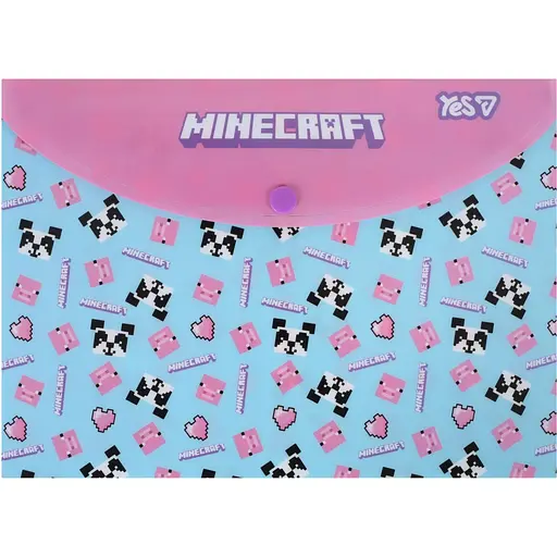 Папка-конверт Yes Minecraft.Spring B5 на кнопке (492342)