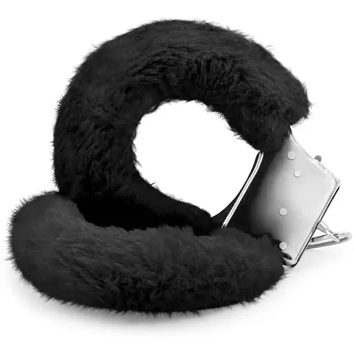 Наручники Crushious Love Cuffs Furry (чорний)
