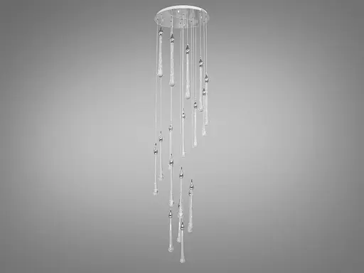 Каскадна світлодіодна люстра для холу потужністю 45 Вт - фото 1