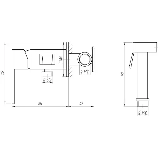 Набір гігієнічного душа прихованого монтажу Topaz Odiss To 18604-H62-WW, Білий - фото 6