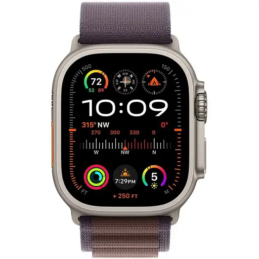 Смарт-часы Apple Watch Ultra 2 GPS + Cellular 49 mm Titanium Case with Indigo Alpine Loop-Small (MRER3) - фото 2