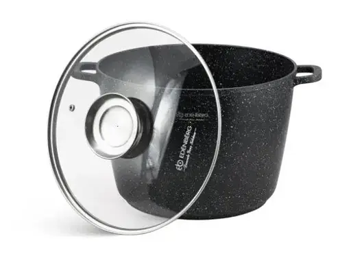 Набір дві каструлі казани з кришками Edenberg EB-8133, 4 предмети чорний - фото 3