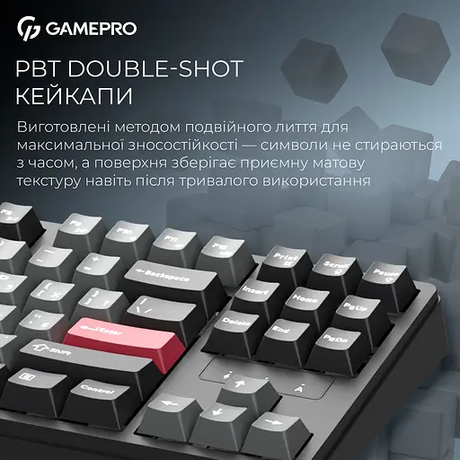 Клавіатура GamePro Asgard Ragnar Keychron Super Red Switch Wireless/Bluetooth/USB Black бездротова (MK285BK) - фото 9