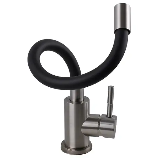 Змішувач для кухні EcoMIX ALPEN AISI-203SB з нержавійки з шлангами для підключення води - фото 5