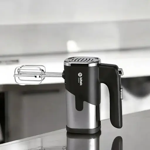 Універсальний ручний міксер Bitek BT-6630 5 швидкостей з насадками для тіста 1200 Вт Срібний Чорний - фото 3