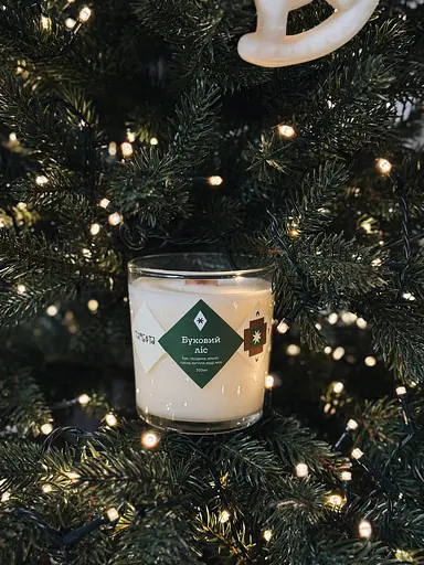Свічка Буковий ліс 350 мл 45 год Великі Соєвий віск  - фото 3