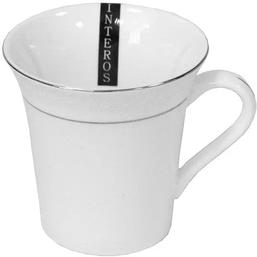 Кружка круглая фарфоровая белая Снежная Королева Interos 340 мл /557412-А