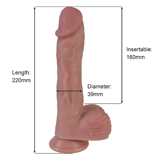 Фаллоимитатор Erospace Natural Play D6 22 см телесный - фото 6
