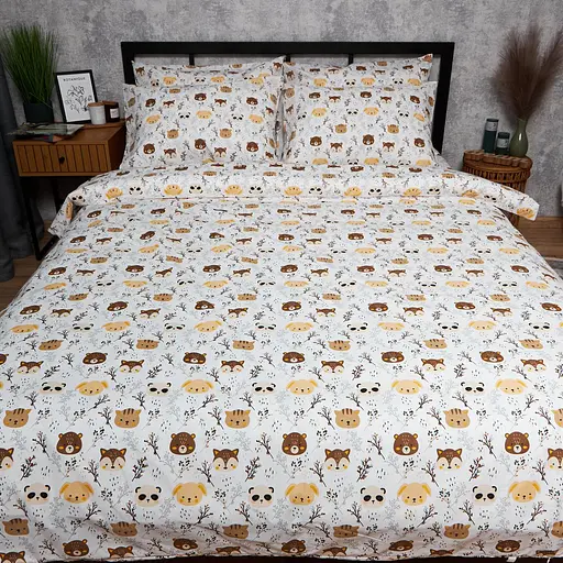 Комплект постельного белья Moon&Star Бязь Gold Люкс Jungle Joy King Size 220x240 наволочки 2х70х70 - фото 6