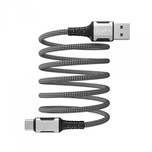 Кабель USB AM - Type-C, 1 м, чорний, Havit CB6300, 3A, магнітний (HV-CB6300) - фото 1