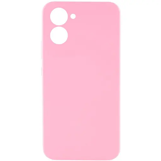 Чохол Silicone Cover Lakshmi Full Camera (AAA) для Realme C33 Рожевий / Light pink