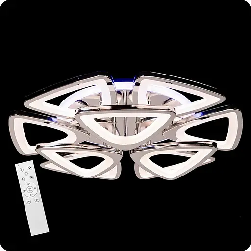 Люстра світлодіодна 517 Light 3color з пультом 232Вт Хром (01516) - фото 1