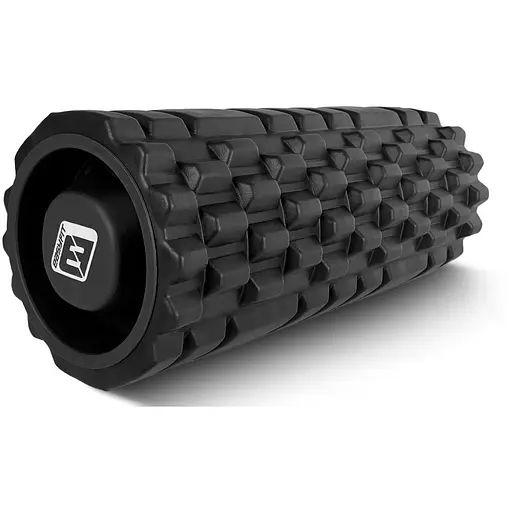 Масажний ролик EasyFit Grid Roller 33 см v.1.1 Чорний (EF-2020a-BK) - фото 1