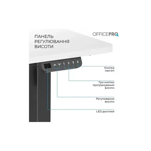 Комп'ютерний стіл OfficePro ODE1670WB White/Black (ODE1670WB) - фото 6
