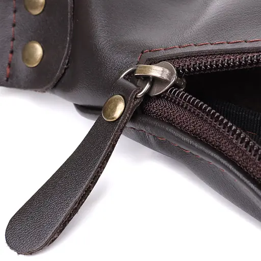 Бананка для чоловіків з гладкої натуральної шкіри SHVIGEL 29х11х4,5 см sum0027448 - фото 17