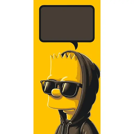 Открытка по номерам "Барт Симпсон" 16113-AC 40х80 см