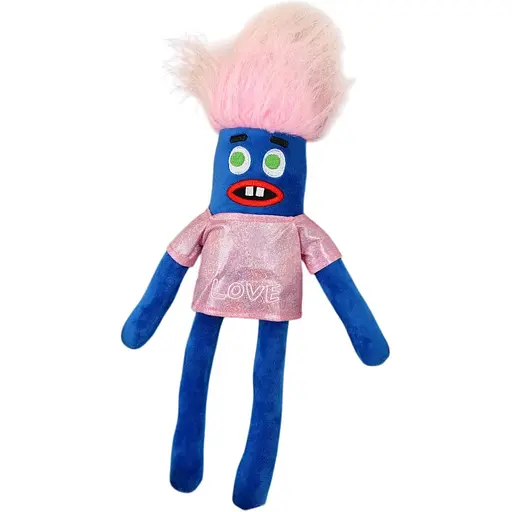 Мягкая игрушка однотонная с волосами сосиска 40 см K6004 Синий (2000989497417) - фото 1