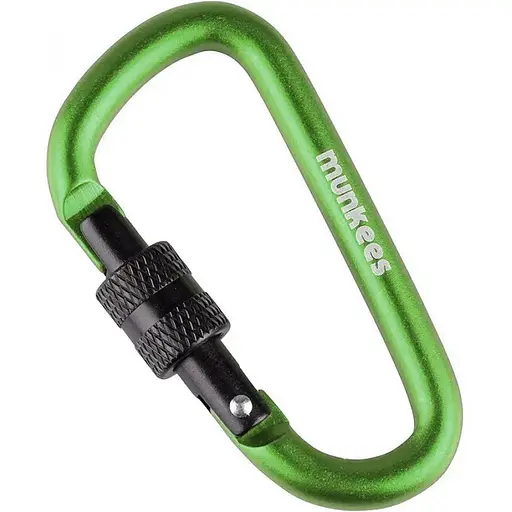 Брелок-карабін Munkees 3246 D with Screw Lock 6х60 мм Grass Green (1012-3246-GG)