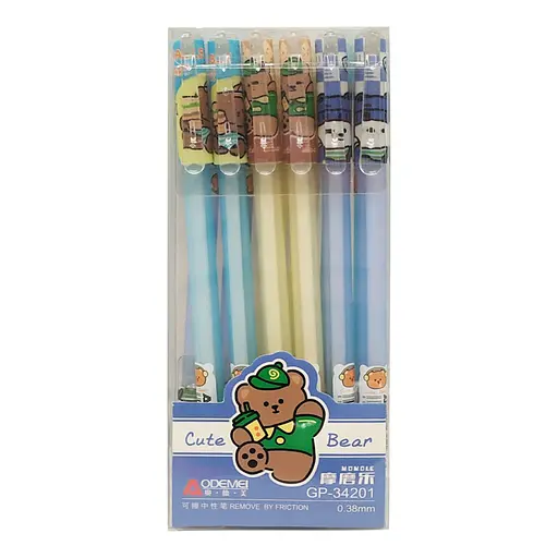 Ручка пишет-стирает 34201 синий, упаковка 12 шт