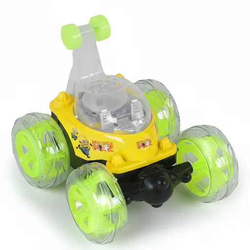 Радіокерована трюкова машина-перевертиш Stunt Car 9802 М-6-04 з підсвіткою та музикою, Жовта