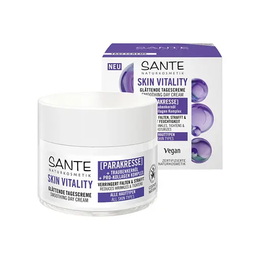 БИО-Крем для лица против морщин Skin vitality дневной разглаживающий SANTE 50 мл - фото 1