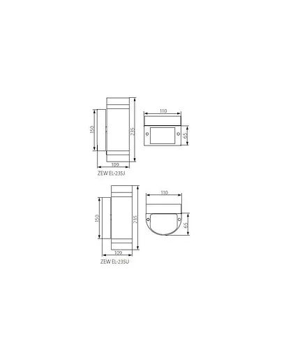 Уличный светильник Kanlux 22441K ZEW EL-235U-B - фото 3