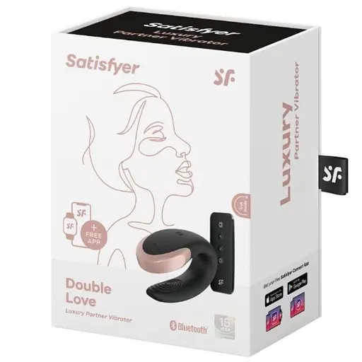 Вібратор для пар Satisfyer Double Love 8.6 см чорний - фото 6
