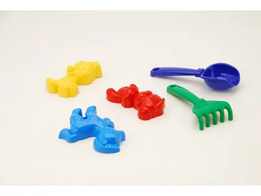 Песочный набор Кувшин №4, лопатка, грабли, 3 паски, ДС