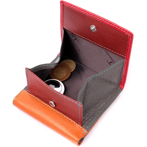 Кожаный женский кошелек ST Leather 10х9.5х1.5 см acs0028418 - фото 5