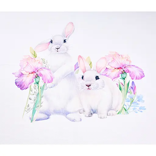Скатерть Alba ceramics Кролик в цветах 140х180 см (796-015) - фото 2