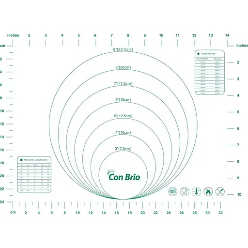 Коврик силиконовый Con Brio 30х40 см зеленый (CB-675)