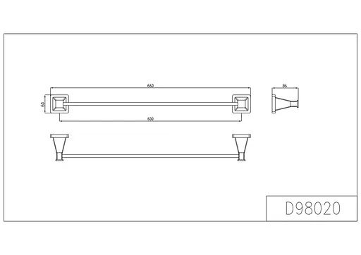 Тримач для рушника Gappo G1901 хром - фото 2