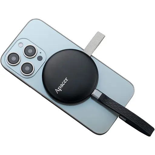 Внешний SSD-накопитель USB 1 ТБ Apacer Magnetic Portable AS725 Black (AP1TBAS725B-1) - фото 3