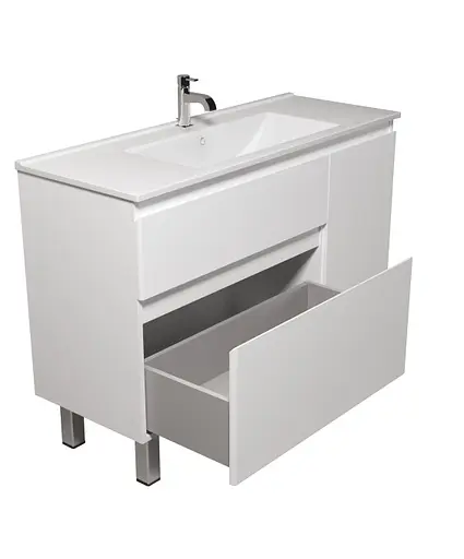 Тумба Мойдодир Baki 120-U з умивальником SU-120 Білий - фото 8