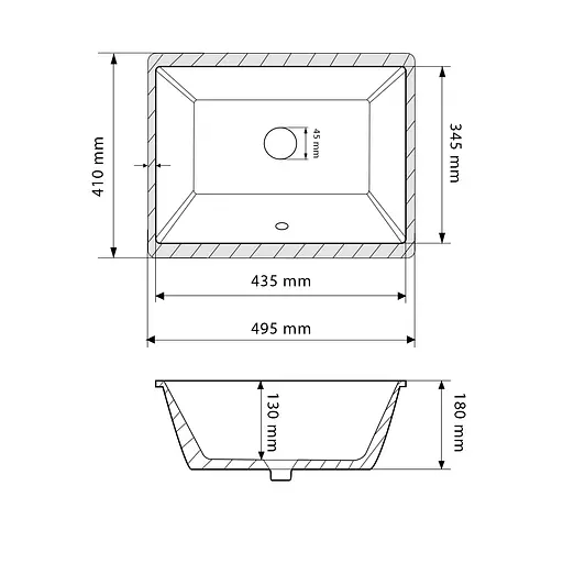 Умивальник VBI Merano white врізний VBI-018004, Білий - фото 2