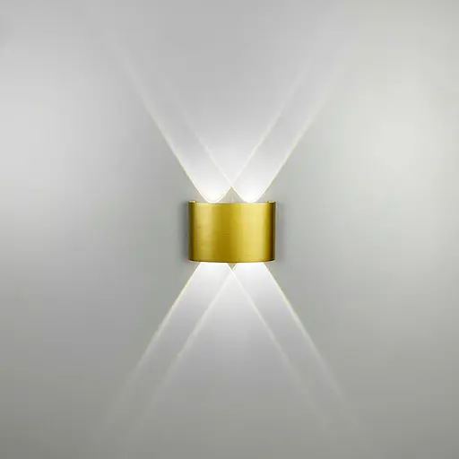 Світильник двосторонній на 4 лінзи у золотому корпусі 4000K IP 54 | Line F | Арт. W037/4 AB - фото 2