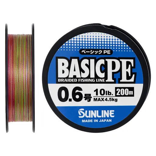 Шнур Sunline Basic PE 200 м (Multi Color) 0.6/0.132 мм 10 lb/4.5 кг
