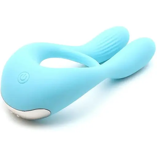 Вібратор для пар KisToy Martin Blue - фото 5