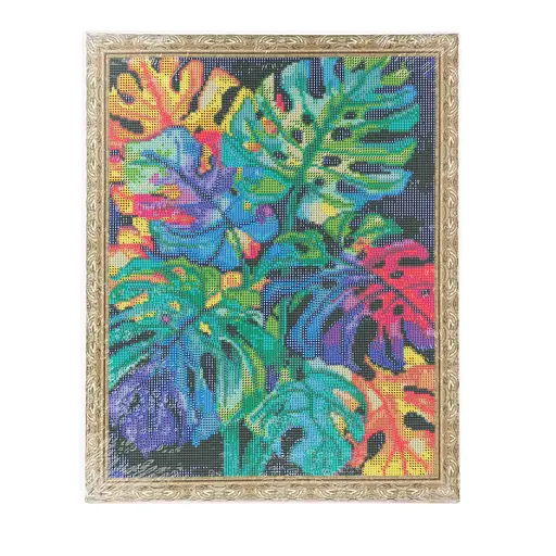 Набір з алмазною мозаїкою "Кольорова монстера" 40*50 см, IDEA2-CK6527, ТМ "99IDEAS" - фото 6