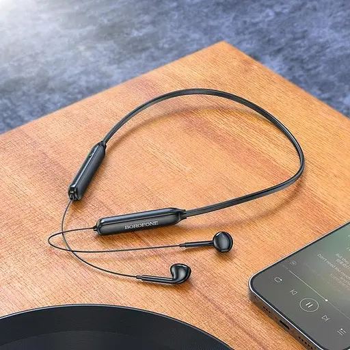 Bluetooth Стерео Гарнитура Borofone BE52, BT5.0, 95см, 130mAh, 95см, 12h, Черный - фото 4