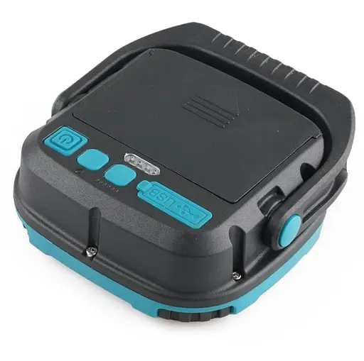 Кемпинговый фонарь W893-1 30COB White+Yellow + 5SMD Red Power Bank 2×18650 Type-C магнит и крючок Синий - фото 5