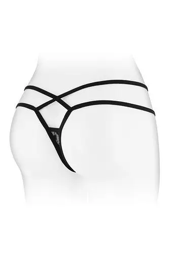 Трусики-стринги Fashion Secret MYLENE Black с двойной линией бедра S/M/L - фото 2