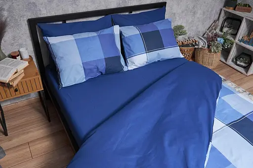 Комплект постельного белья Moon&Star Бязь Gold Люкс Finland Blue King Size 220x240 наволочки 2х50х70 - фото 5