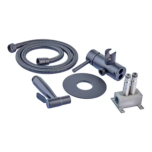 Гігієнічний душ прихованого монтажу Mixxus SUS-333 Black MI6036, Чорний матовий - фото 3