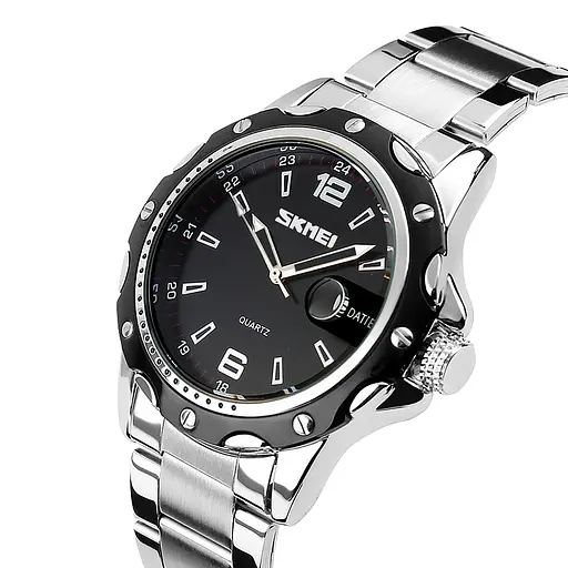 Наручний годинник чоловічий Skmei 0992 Black stainless steel, 0992SBK (12311) - фото 2